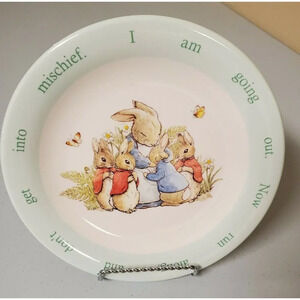 2 Pottery Barn 9" Kid Peter Rabbit Melamine Plate